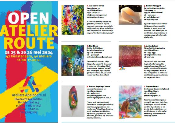 Deel vouwfolder Open Atelierroute 2024
